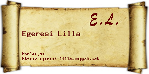 Egeresi Lilla névjegykártya